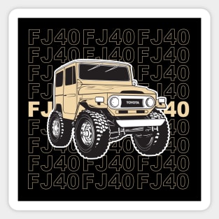 FJ40 Stacked in Tan Sticker